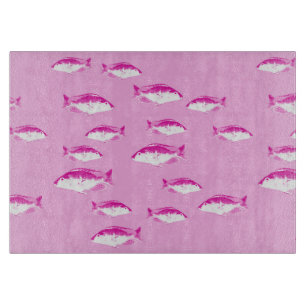 Pink fish cutting board