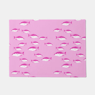 Pink fish doormat