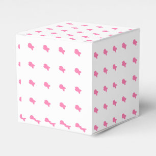 Pink Fish Kids Baby Shower White Favor Box