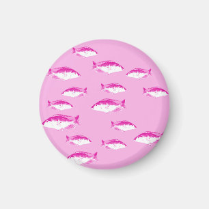 Pink fish magnet