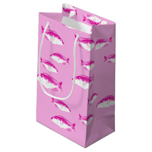 Pink fish small gift bag