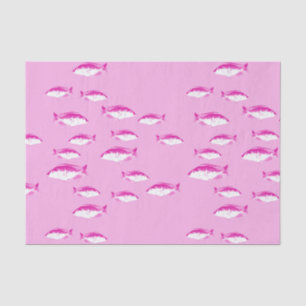 Pink fish tissue paper