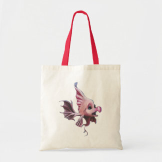 pink fish tote bag
