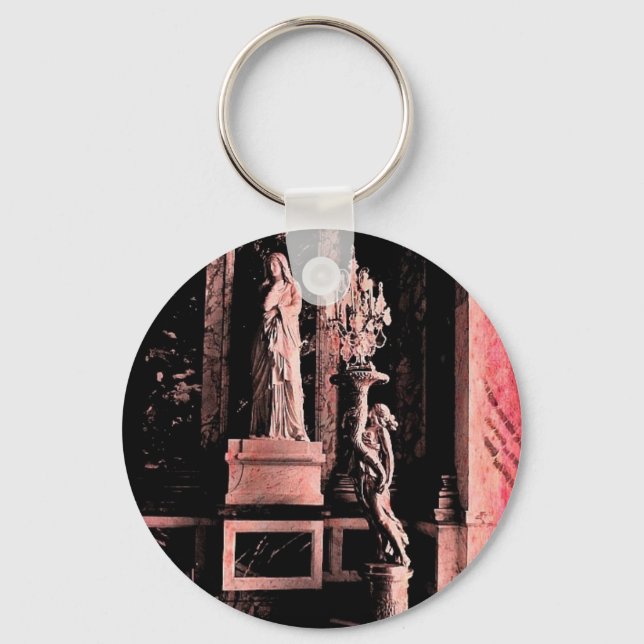 Pink Fisheye Versailles Statue Keychain (Front)