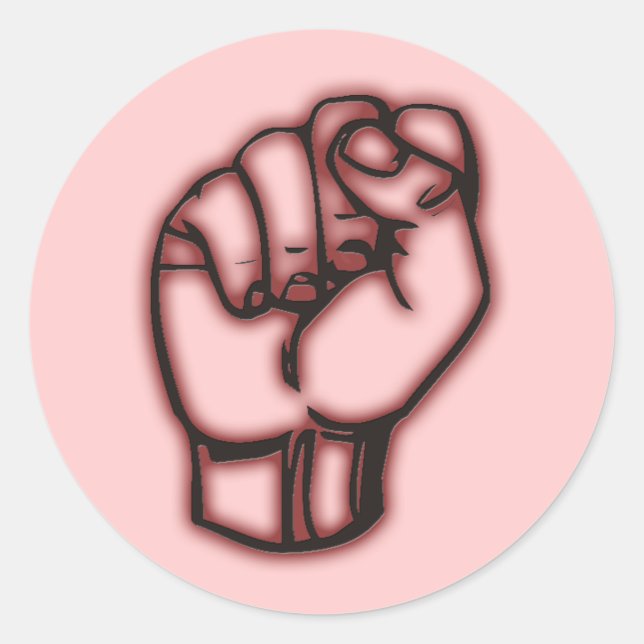 Pink fist stickers (Front)