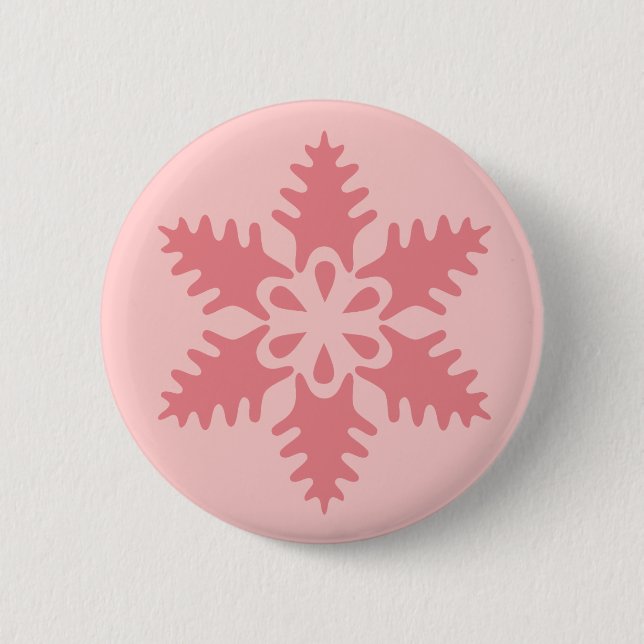 Pink Flake 7 2 Inch Round Button (Front)
