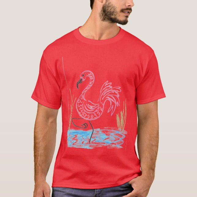 Pink Flamingo #13 T-Shirt (Front)