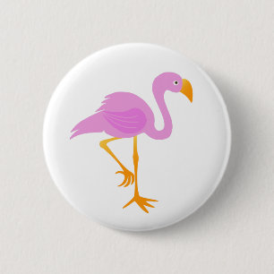 Pink Flamingo 2 Inch Round Button