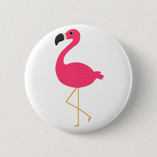 Pink Flamingo 2 Inch Round Button