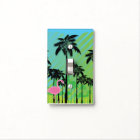 pink flamingo and palm trees light switch cover