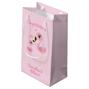 Pink Flamingo Baby Shower Small Gift Bag