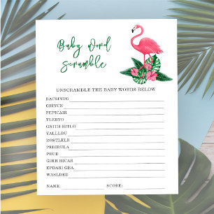 Pink Flamingo - Baby Word Scramble