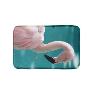 Pink flamingo bath mat