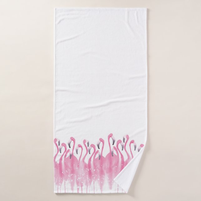 Pink Flamingo bath towel (Bath Towel)