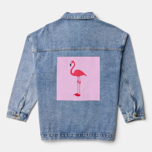 Pink Flamingo Bird-64305 Denim Jacket