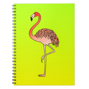 Pink Flamingo Bird Lineart-57567 Notebook