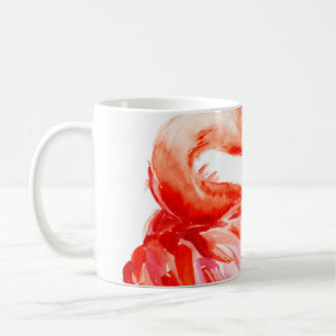 Pink Flamingo bird profile portrait, amazing beaut Coffee Mug