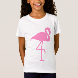 Pink flamingo bird silhouette illustration T-Shirt