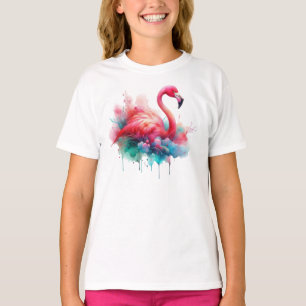 Pink Flamingo Bird Sublimation T-Shirt