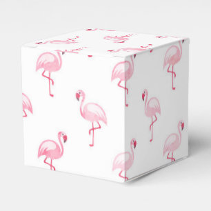 Pink Flamingo Birthday Party Pattern Favor Box