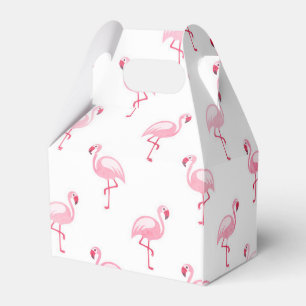 Pink Flamingo Birthday Party Pattern Favor Box