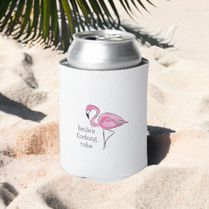 Pink Flamingo Brides Flocking Tribe   Bachelorette Can Cooler