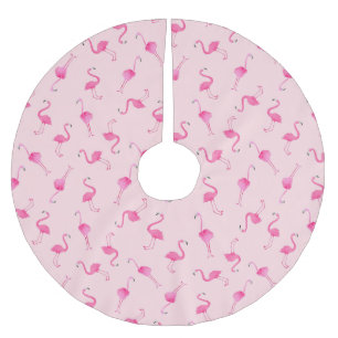 Pink Flamingo Brushed Polyester Tree Skirt