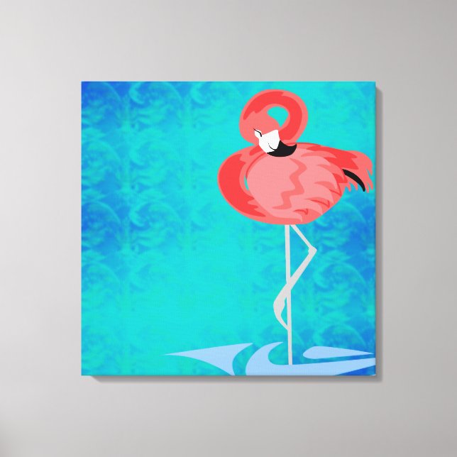 Pink Flamingo Canvas Print (Front)