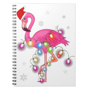Pink Flamingo Christmas Merry Christmas Flamingo Notebook