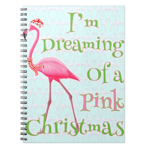 Pink Flamingo Christmas Notebook