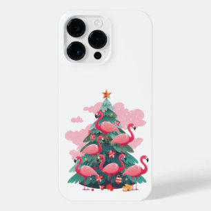 PINK FLAMINGO CHRISTMAS TREE  iPhone 14 PRO MAX CASE