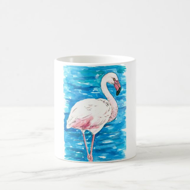 Pink flamingo coffee mug (Center)