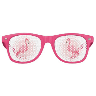 Pink Flamingo Cute Retro Party Sunglasses