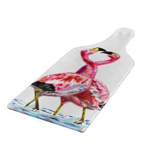 Pink Flamingo Cutting Board