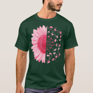 Pink Flamingo Daisy Awareness Funny Love T-Shirt