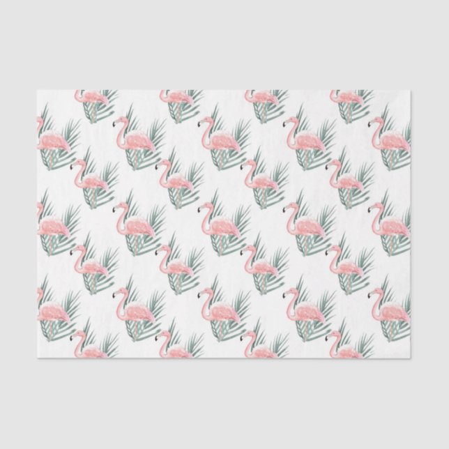 Pink Flamingo (Design 63 Pink Series) Tissue Paper (Front)