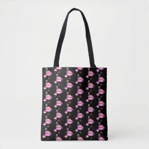 Pink Flamingo Design - Custom All-Over-Print Tote Bag