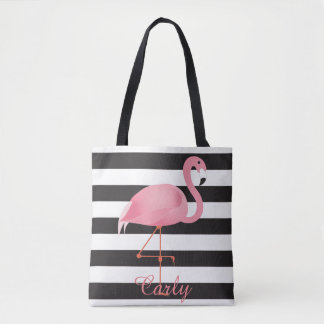 Pink flamingo diaper bag
