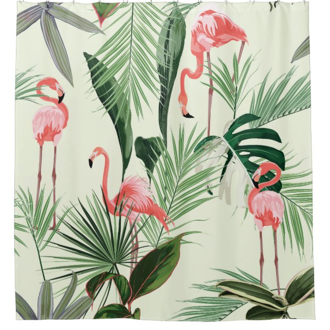 Pink Flamingo Exotic Flowers Pattern (Front)