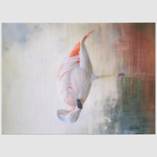 Pink Flamingo Facing Left Decoupage Tissue Paper