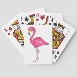 Pink Flamingo Flamingos Tropical Bird Playing Card