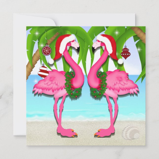 Pink Flamingo Fun Invitation #holidayZ (Front)