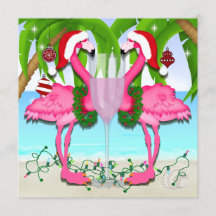 Pink Flamingo Fun Invitation #holidayZ