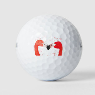 Pink Flamingo Girly Tropical Bird Beach  Golf Balls