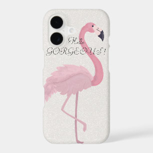 Pink Flamingo Glittery-Hello Gorgeous