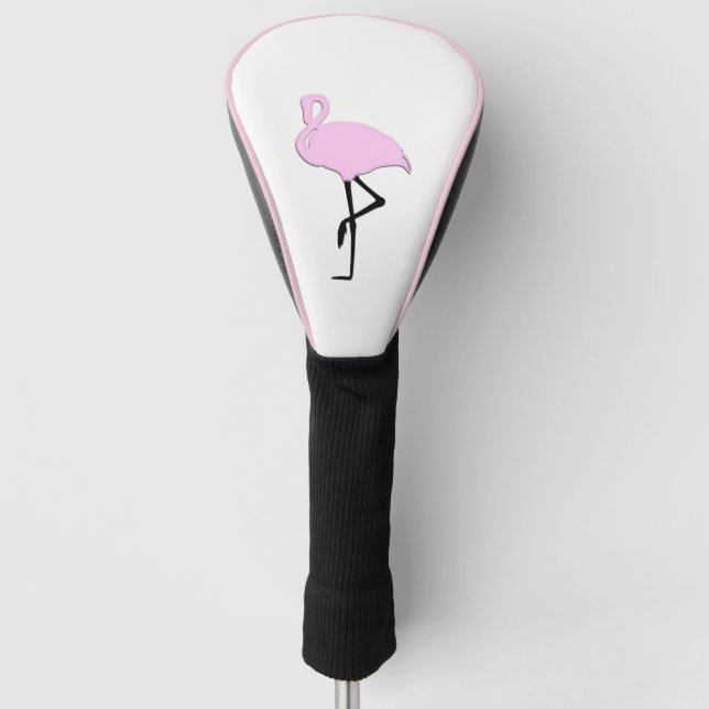 Pink Flamingo Golf Head Cover (Front)