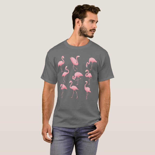 Pink flamingo group vibes T-Shirt (Front Full)
