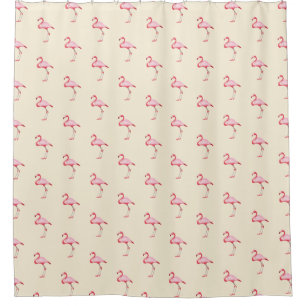 Pink Flamingo Illustration Tropical Pattern Pastel