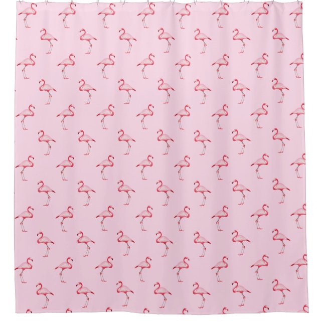 Pink Flamingo Illustration Tropical Pattern Pink (Front)