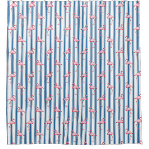 Pink Flamingo Illustration Tropical Pattern Stripe